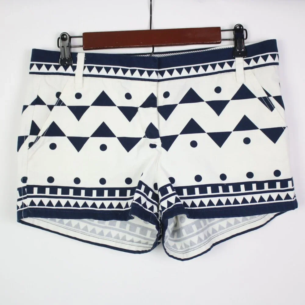 J.Crew Womens Size 6 Geometric Chino Shorts - Picture 1 of 4